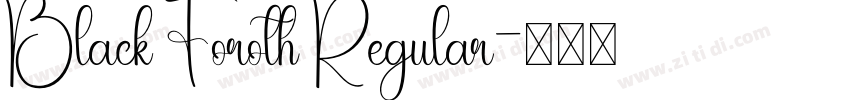 Black Foroth Regular字体转换